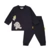 Steiff Set Aus Sweatshirt + Jogginghose Mit Hoppie Hase Print Hausanzüge