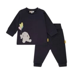 Steiff Set Aus Sweatshirt + Jogginghose Mit Hoppie Hase Print Hausanzüge
