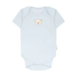 Steiff Baby Body - Strampler, Baumwolle, Bär, Logo, Kurzarm, Einfarbig Strampler Für Kinder