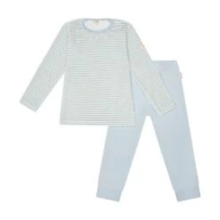 Steiff Kinder Schlafanzug Set - Nachtwäsche, Pyjama, Nicky Velours, Lang, Gestreift Pyjamahosen Für Kinder