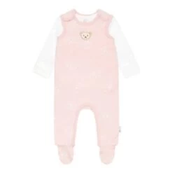 Steiff Set Strampler + T-Shirt Langarm Baby Wellness Bedruckt Mit Schlupfkragen Strampler