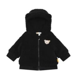 Fleecejacke Steiff Classic Baby Aus Teddy Fleece Mit Teddybär Kapuze Fleecejacken