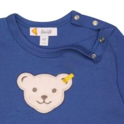 Steiff Baby Langarm-Shirt - Basic, Teddy-Applikation, Cotton Stretch, Uni Langarmshirts Für Kinder -Boutique-Laden für Babyprodukte 28510011 03