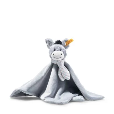 Steiff Soft Cuddly Friends Dinkie Esel Schmusetuch 26 Cm, Hellgrau Kuscheltiere 3 Steiff Soft Cuddly Friends Dinkie Esel Schmusetuch 26 Cm, Hellgrau Kuscheltiere