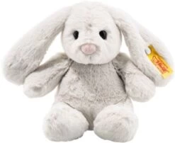 Soft Cuddly Friends Hase Hoppie Hellgrau, 18 Cm