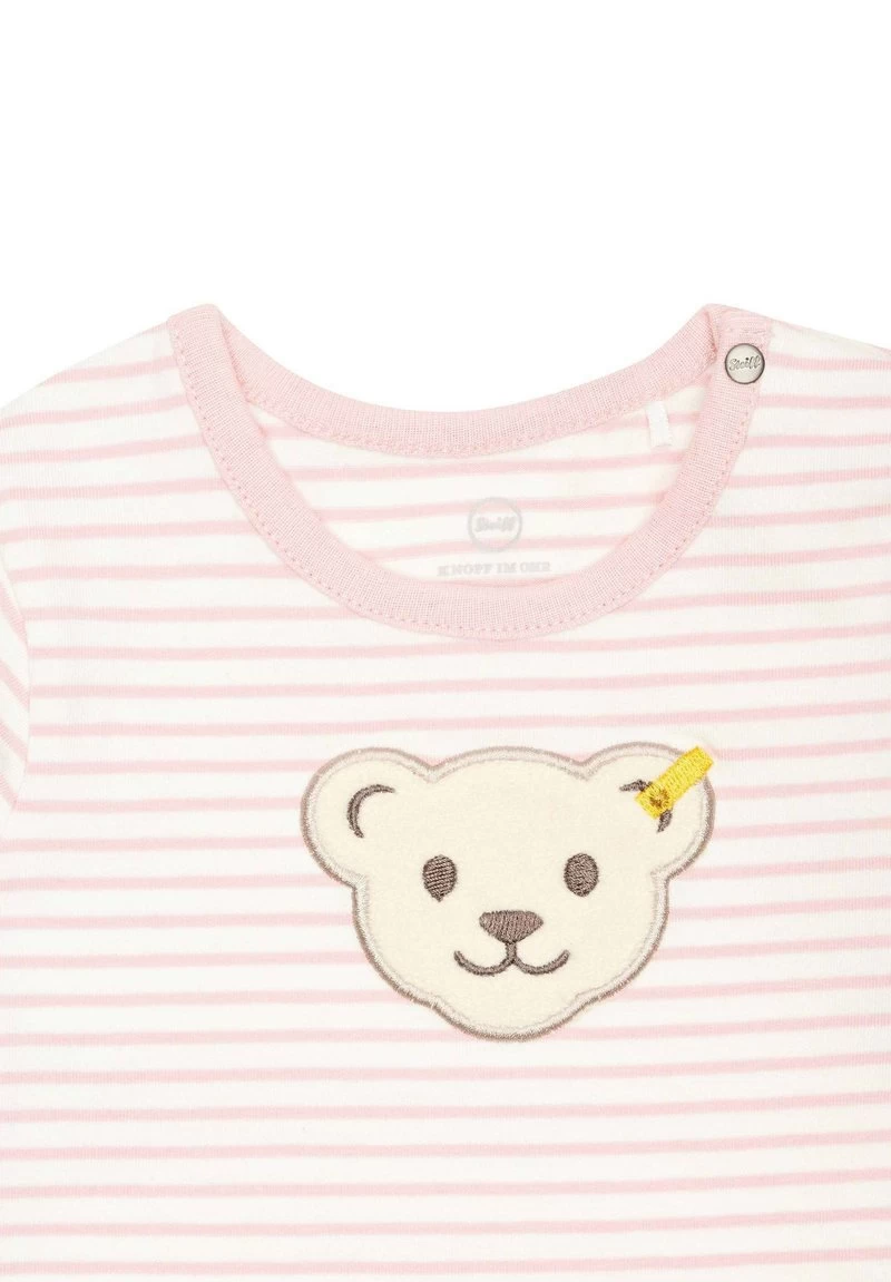 STEIFF STRAMPLER BÄR STREIFEN - Strampler - Rosa Weiß 5 STEIFF STRAMPLER BÄR STREIFEN - Strampler - Rosa Weiß – Bild 3