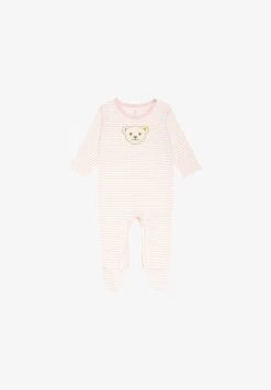 STEIFF STRAMPLER BÄR STREIFEN - Strampler - Rosa Weiß