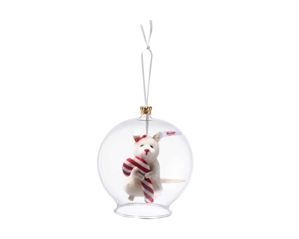 STEIFF 006296 Candy Cane Maus In Glaskugel Ornament 8 Cm 3 STEIFF 006296 Candy Cane Maus In Glaskugel Ornament 8 Cm