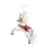 STEIFF 006920 Weihnachtspferd Ornament, Weiß 10 Cm