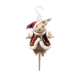 STEIFF 007262 Santa Maus Ornament, 12 Cm