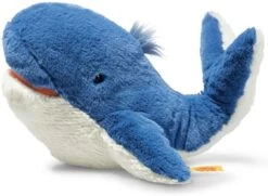 STEIFF 063831 Soft Cuddly Friends Tory Blauwal, Blau 28 Cm