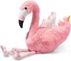 STEIFF 063992 Soft Cuddly Friends Jill Flamingo, Rose, 30cm