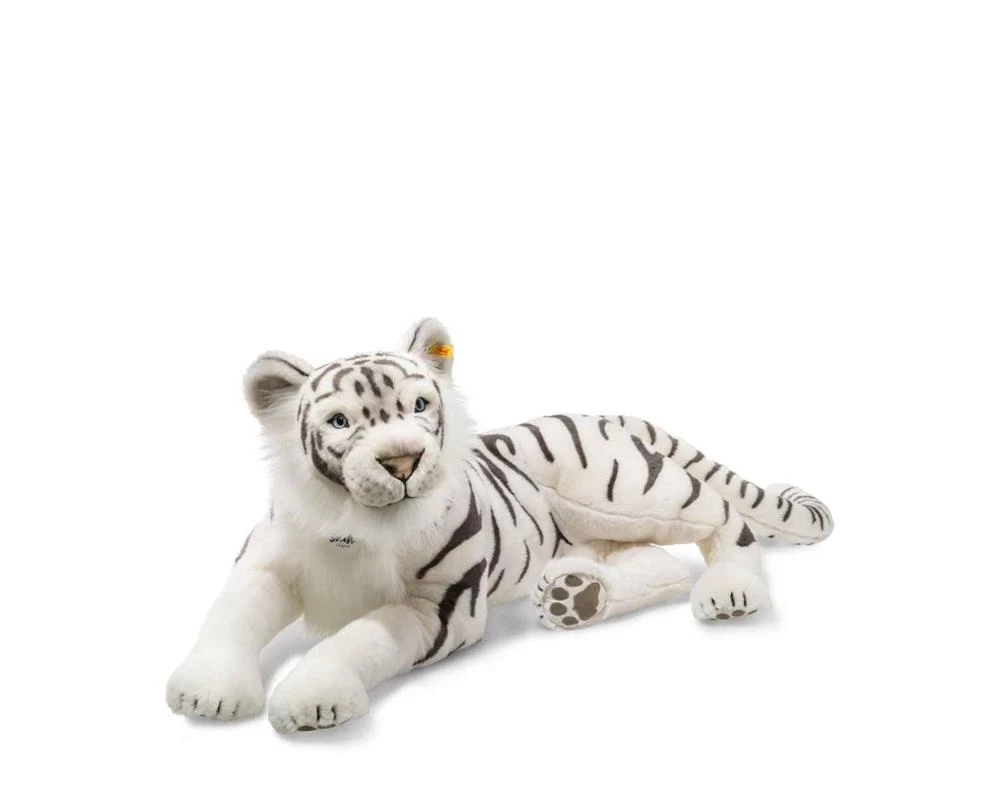 STEIFF 075742 Tuhin Tiger 110 Weiss Liegend 3 STEIFF 075742 Tuhin Tiger 110 Weiss Liegend
