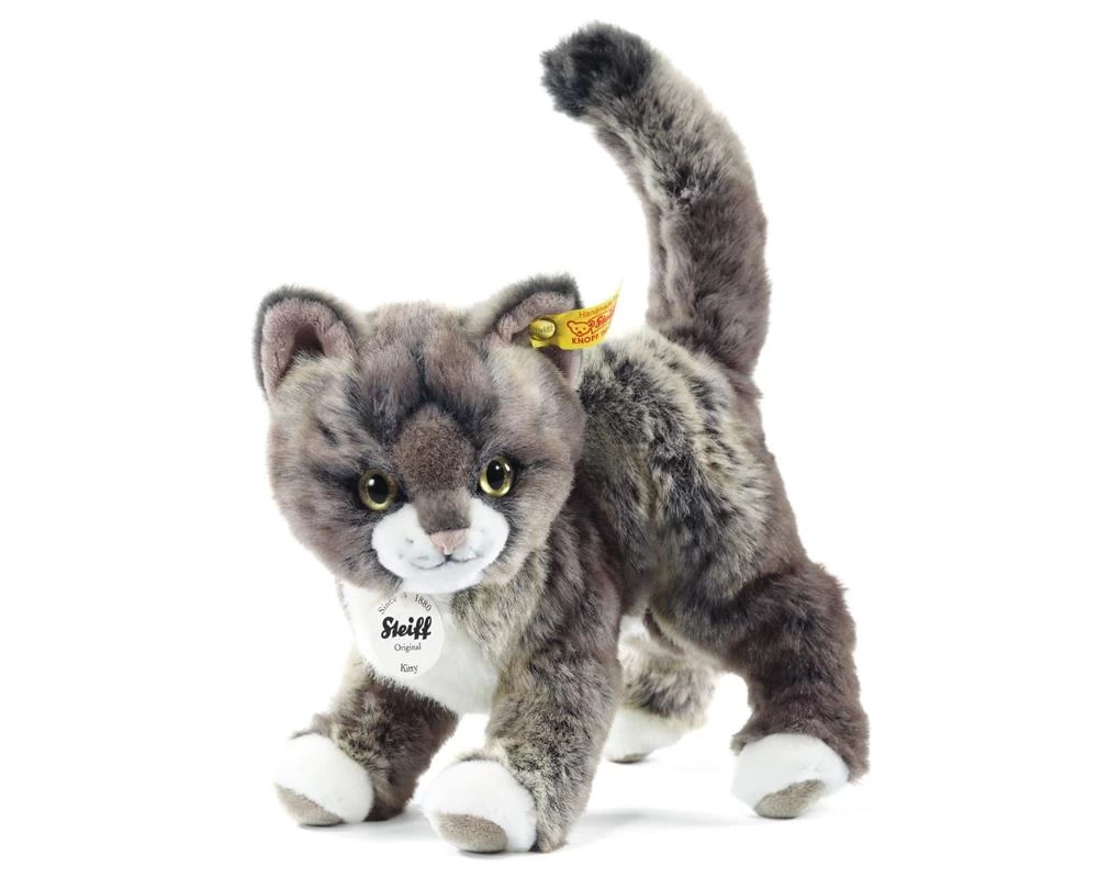 STEIFF 099335 Kitty Katze 25 Cm Grau/beige Stehend 3 STEIFF 099335 Kitty Katze 25 Cm Grau/beige Stehend