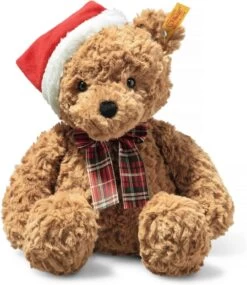 STEIFF 113239 Soft Cuddly Friends Jimmy Teddybär – Christmas 30 Cm, Braun