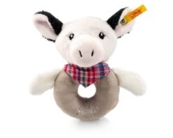 STEIFF 241048 Happy Farm Cowaloo Kuh Greifring Mit Rassel 12 Cm Weiß