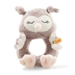 STEIFF 241864 Soft Cuddly Friends Ollie Eule Greifring Mit Rassel