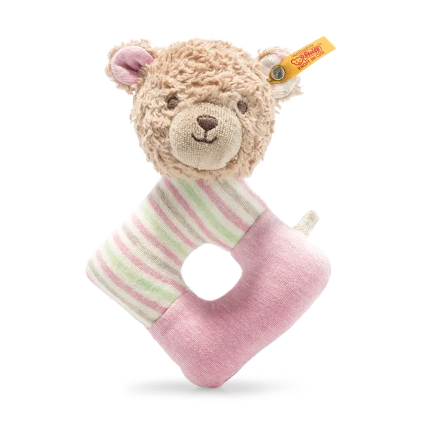 STEIFF 242175 GOTS Rosy Teddybär Greifring Mit Rassel 15 Cm 3 STEIFF 242175 GOTS Rosy Teddybär Greifring Mit Rassel 15 Cm