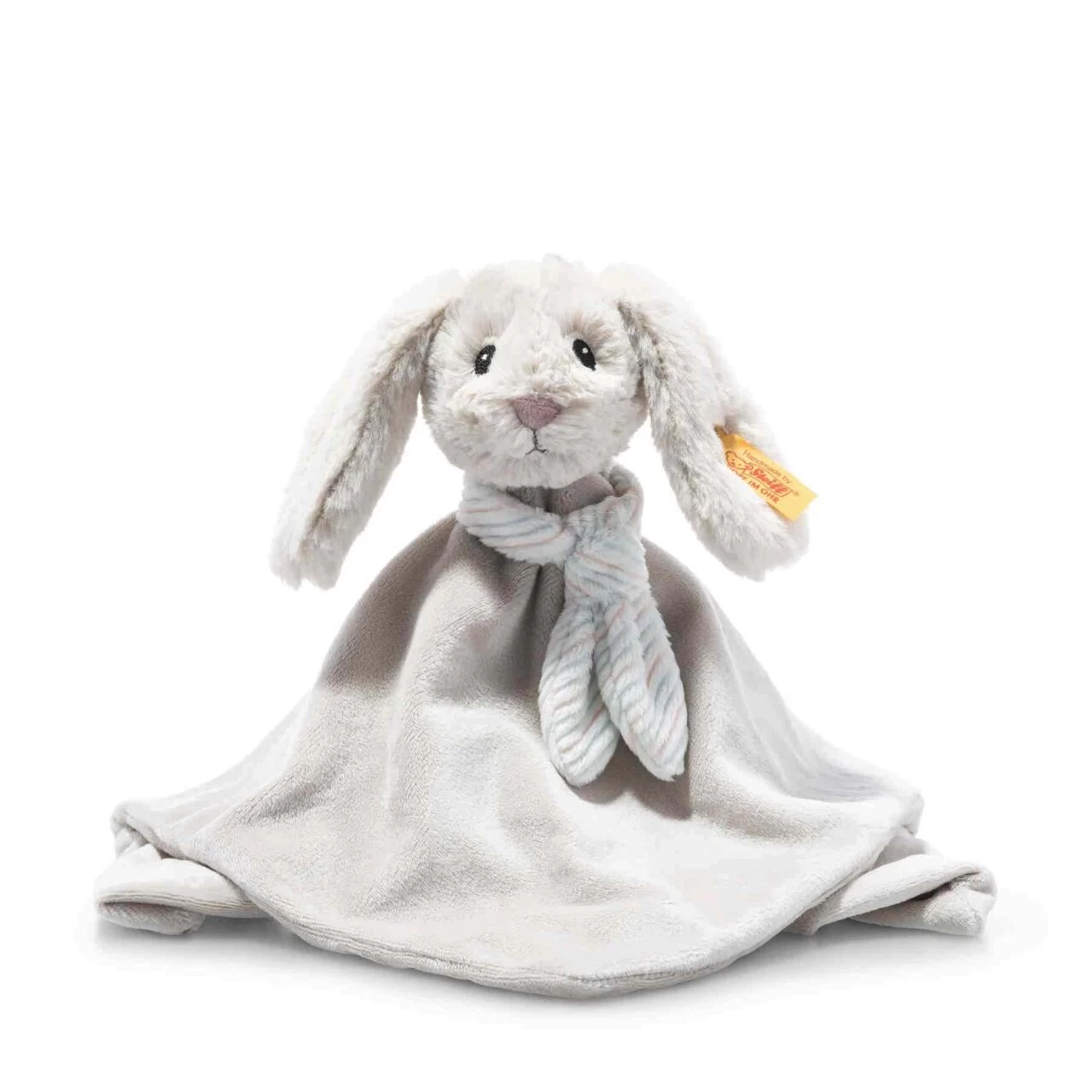 STEIFF 242250 Soft Cuddly Friends Hoppie Hase Schmusetuch, Hellgrau 26 Cm 3 STEIFF 242250 Soft Cuddly Friends Hoppie Hase Schmusetuch, Hellgrau 26 Cm