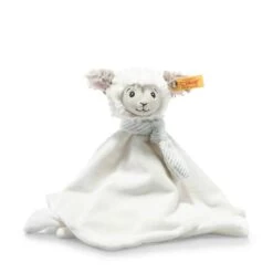 STEIFF 242311 Soft Cuddly Friends Lita Lamm Schmusetuch, Creme 26 Cm