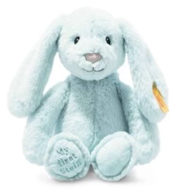 STEIFF 242335 Soft Cuddly Friends My First Steiff Hoppie Hase, Hellblau 26 Cm